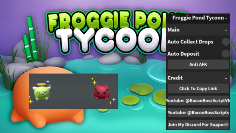 [FREE UGC] Froggie Pond Tycoon OP SCRIPT (AUTO COLLECT – DEPOSIT)