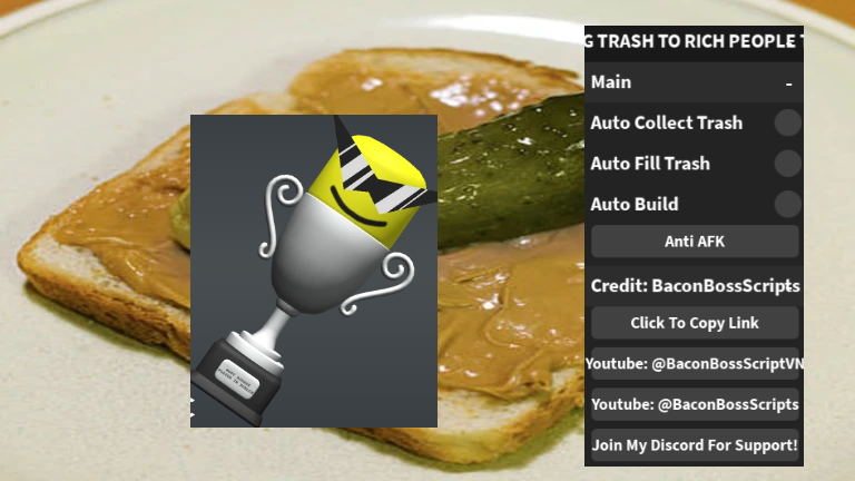 [FREE UGC] FEEDING TRASH TO RICH PEOPLE TYCOON OP SCRIPT (AUTO COLLECT TRASH – FILL TRASH – BUILD)