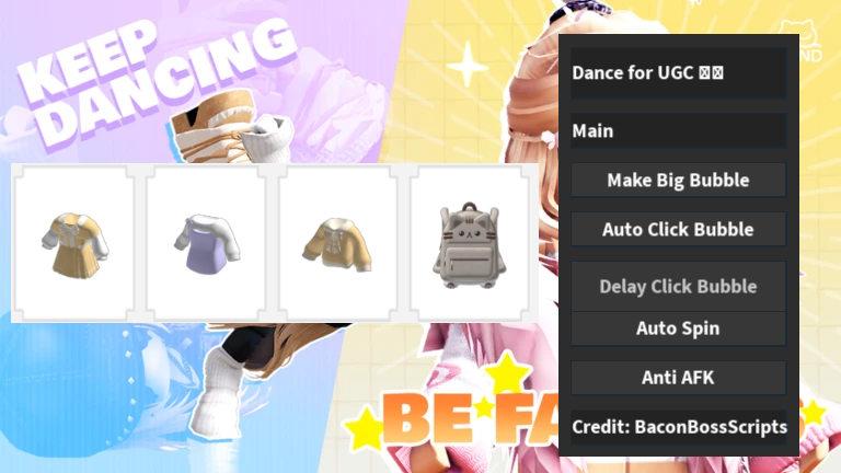 [FREE UGC] Dance for UGC 💃 OP SCRIPT (AUTO BUBBLE – SPIN)