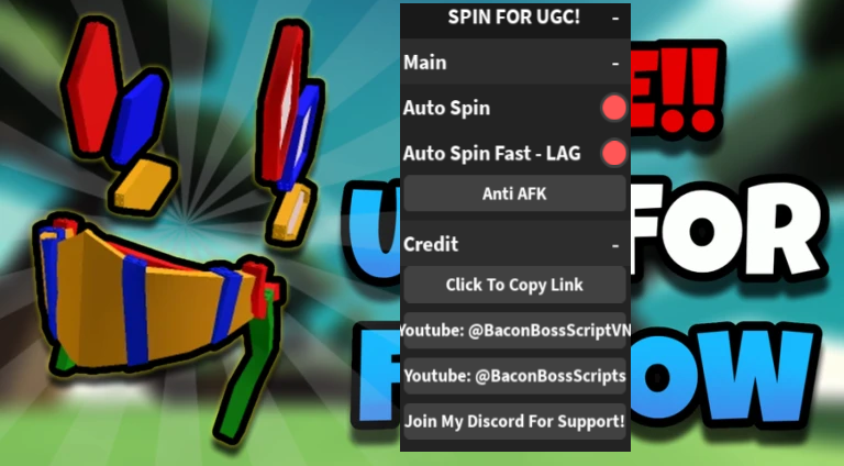 [FREE UGC] SPIN FOR UGC OP SCRIPT (AUTO SPIN FAST)