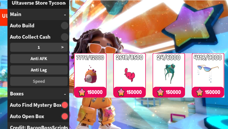 [FREE UGC] Ultaverse Store Tycoon OP SCRIPT (AUTO BUILD – AUTO BOX)