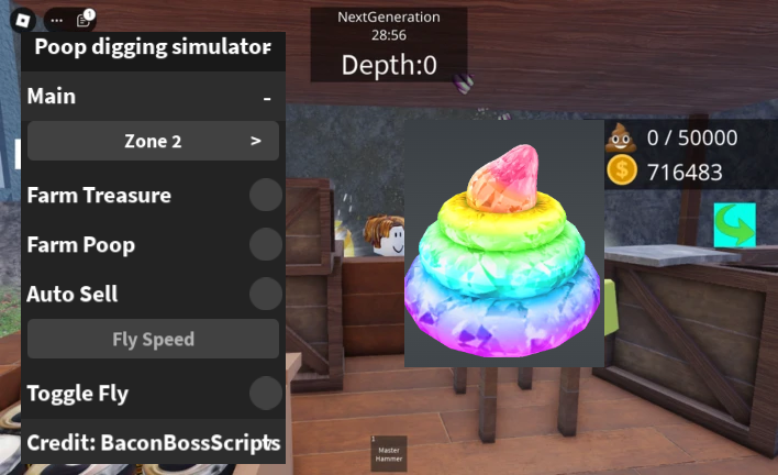 [FREE UGC SOON] Poop digging simulator OP SCRIPT (INF POOP – COIN)