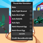 [FREE UGC] Thumb War Simulator OP SCRIPT (AUTO FAST FIGHT – HATCH EGG)