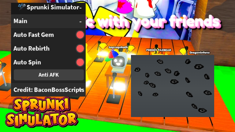 [FREE UGC] 🎤 Sprunki Simulator OP SCRIPT (AUTO FAST GEM – REBIRTH – SPIN)