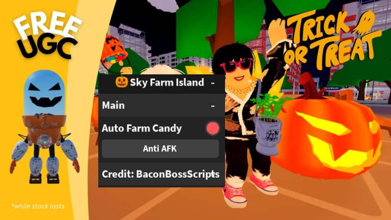 [FREE UGC] 🎃 Sky Farm Island OP SCRIPT (AUTO FARM CANDY)