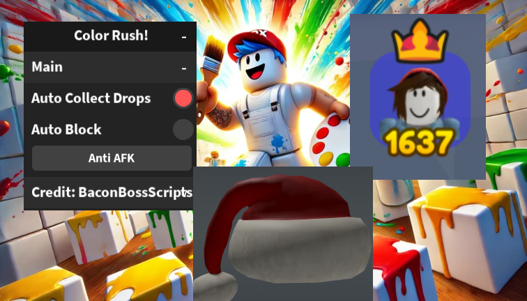 [FREE UGC] Color Rush! OP SCRIPT (AUTO COLLECT DROPS – TOUCH ALL BLOCK)