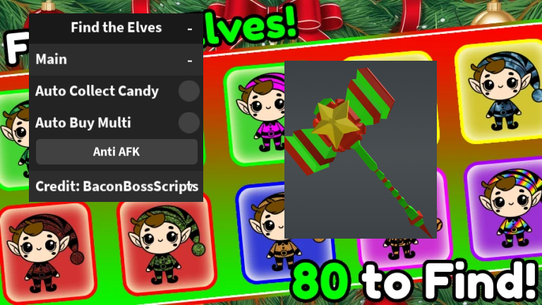 [FREE UGC] Find the Elves OP SCRIPT (AUTO COLLECT CANDY – UNDETECTABLE)