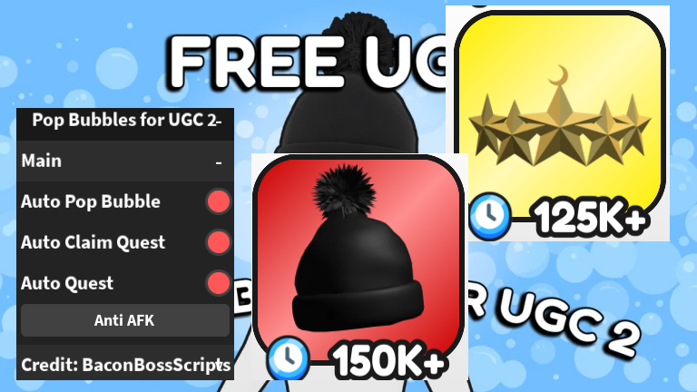 [FREE UGC] Pop Bubbles for UGC 2 OP SCRIPT (AUTO POP BUBBLE – AUTO QUEST)