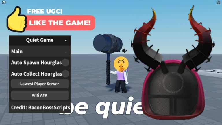 [FREE UGC] Quiet Game OP SCRIPT (AUTO SPAWN – COLLECT HOURGLASS)