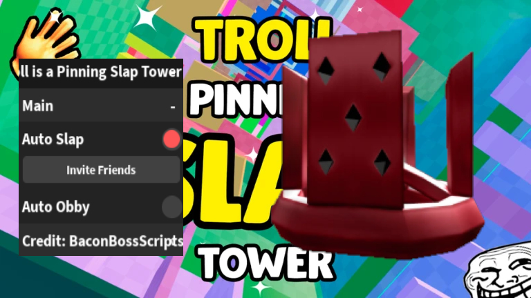 [FREE UGC] Troll is a Pinning Slap Tower 🖐️ OP SCRIPT (AUTO SLAP – INSTANT FINISH OBBY) | *PASTEBIN*